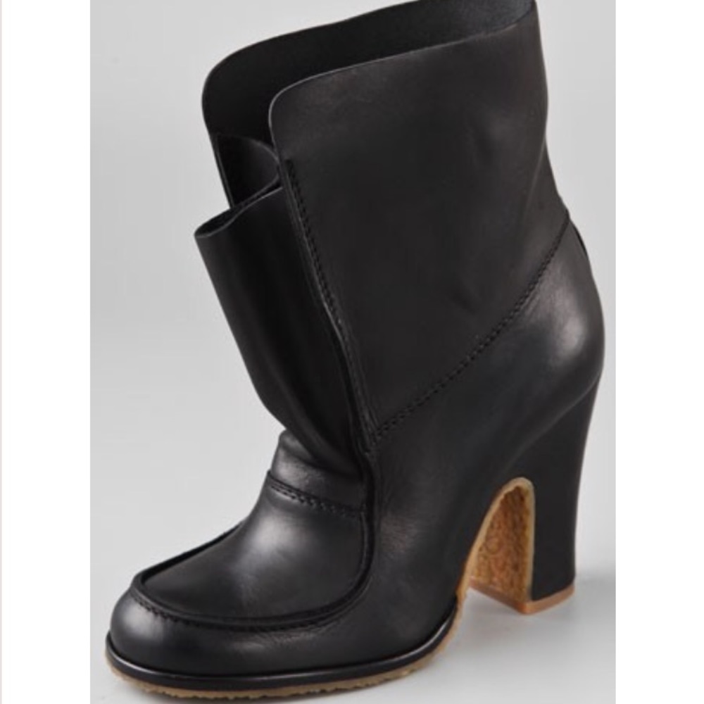 Maison Margiela Work Moc Black Leather Booties